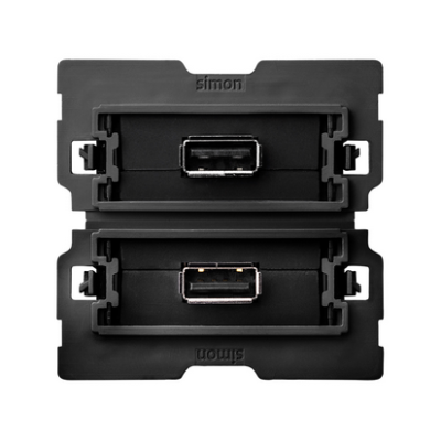 Dviguba USB lizdas, 2.0, A tipo moteriškas (mechanizmas, be montavimo rėmo)