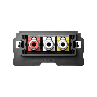 Simon 100 3RCA socket (1/2 mechanism, without mounting frame)