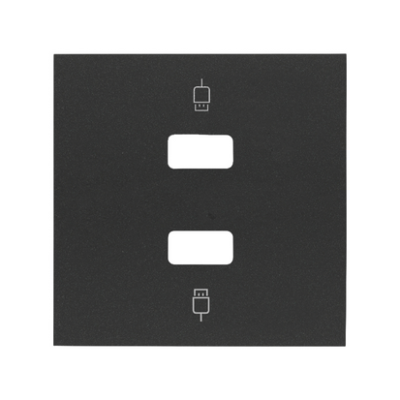 Simon 100 dangtelis dviem USB jungtims, matinė juoda