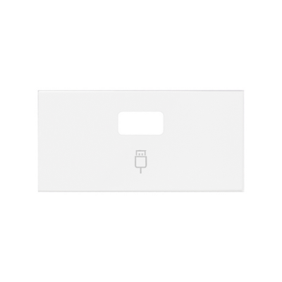 Simon 100 cover for 1 USB connector, white matt