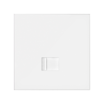 Simon 100 priekinis rinkinys, skirtas 1 elementui, su 1 RJ45 6 UTP IT jungtimi su adapteriu, matinė balta