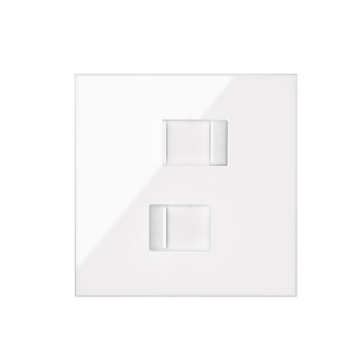 Front kit for 1 element with 2 RJ45 connectors