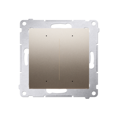Simon 54 GO vieno apšvietimo valdiklis [Wi-Fi] – SWITCH D, 2 x 6 A, 230 V, (modulis), matinis auksinis metalinis, auksinė, matinė, metalizuota