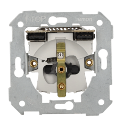 Simon 82 socket with A+A USB charger, 16A, Charging current: 2.1A