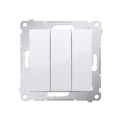 Simon 54 triple switch, (module), 10AX, quick connection, white
