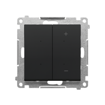 Simon 55 push dimmer illuminated, black matt