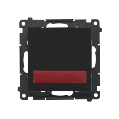 Simon 55 light LED indicator red light, (module), black matt