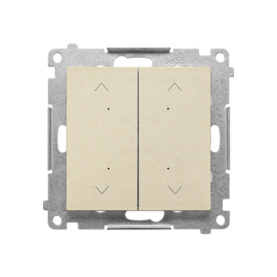 Simon 55 electronic roller blind switch/push button, 6A, champagne matt