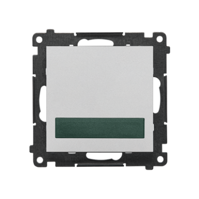 Simon 55 light LED indicator green light, (module), matt aluminum