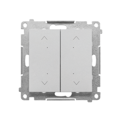Simon 55 electronic roller blind switch/push button, 6A, matt aluminum