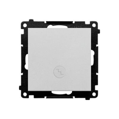 Simon 55 two-way switch, 10AX, matt aluminum
