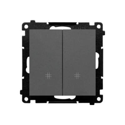 Simon 55 double intermediate switch, 10AX, graphite mat