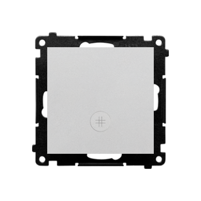Simon 55 interdediate switch with LED indicator light, 10AX, matt aluminum