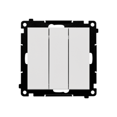 Simon 55 triple switch, 10AX, light gray matt