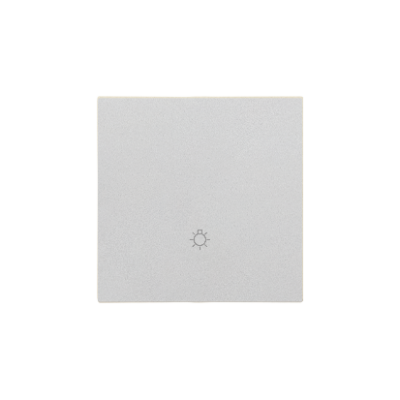 Simon 55 single button for switches and push buttons, matt aluminum