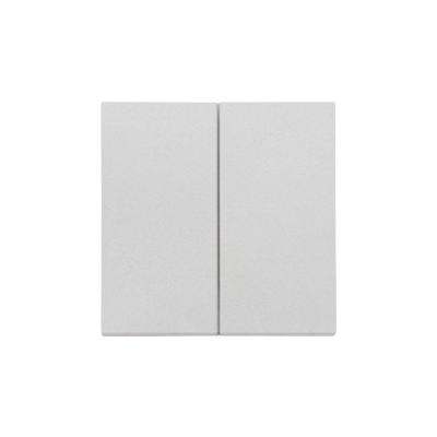 Simon 55 double button for switches and push buttons, matt aluminum