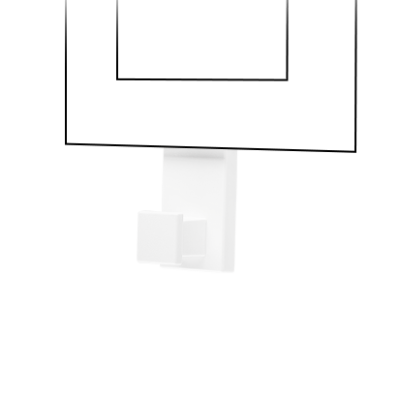 Simon 55 single hanger, white matt