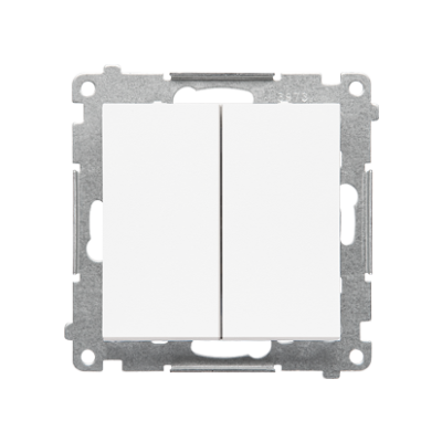 Single-pole switch + two-pole switch - 2 push buttons, 16AX