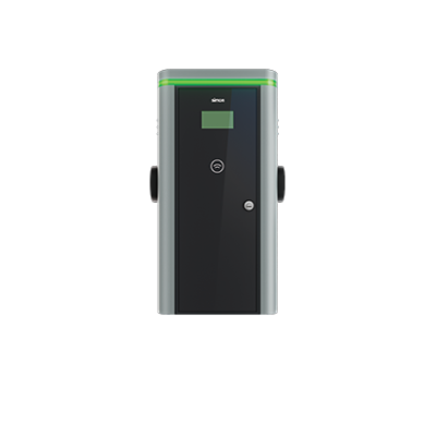 Electric vehicle charging station, Simon Neon, wall mounted, 3-phase, 32A, 44kW, 2 socket outlets Type 2, RFID, MID, 4G/LTE modem, 30mA, A type self-resetting earth leakage circuit breaker 40A, C type circuit breaker