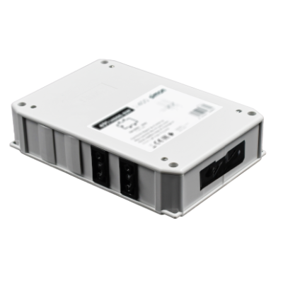 Distribution box, three-phase circuit, 5-pole, Number of inputs: 1, 5-pole Wieland GST18i®, No. of outputs: 4, 3-pole Wieland GST18i®, 5-pole Wieland GST18i®