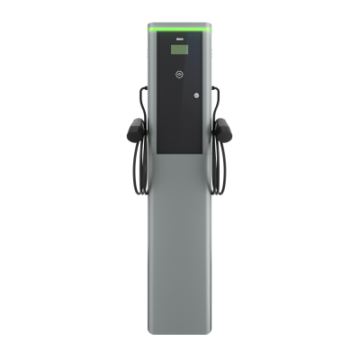 Electric vehicle charging station, Simon Neon, pedestal, Single phase, 32A, 14800W, Type 2 straight charging cable, RFID, MID, 4G/LTE modem, 40A, C type circuit breaker 30mA, A type earth leakage circuit breaker