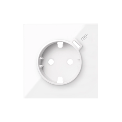 Simon 100 cover for German socket outlet with USB C charger shiny, USB: C, white