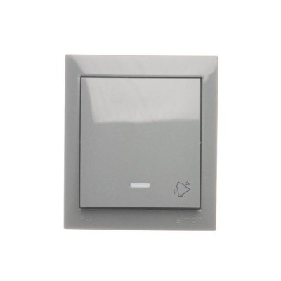 Splash-proof illuminated push button with "bell" symbol, IP44, 10AX