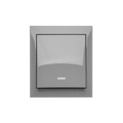 Single contact push button illuminated without pictogram IP44, IP44, 10AX