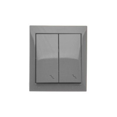 Splash-proof double two-way switch, IP44, 10AX