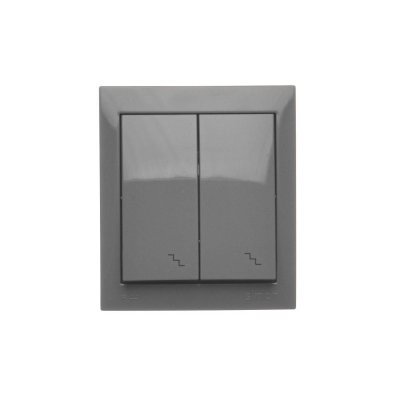 IP44 double two-way switch illuminated, IP44, 10AX