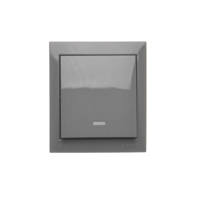 Splash-proof intermediate switch with indicator light without pictogram, IP44, 10AX