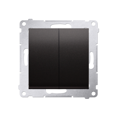 Simon 54 quadruple push button, (module), 10AX, 10A, quick connection, black matt