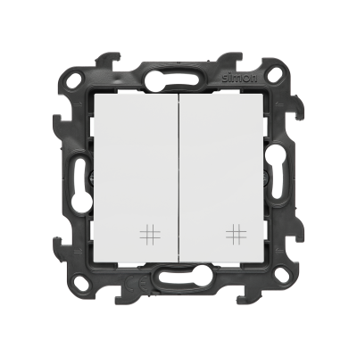 Double intermediate switch illuminated, (module), Simon 24, IP20, 10AX