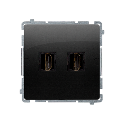 Simon Basic HDMI dviguba jungtis, matinė juoda