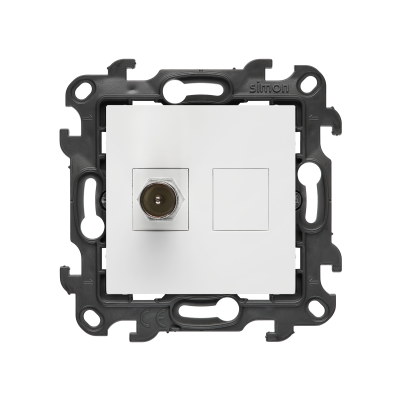 Single IEC antenna socket - male terminal, (module), Simon 24, IP20