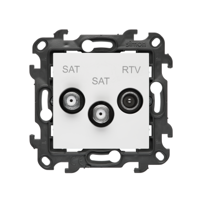 SAT-SAT-RTV double aerial socket, (module), Simon 24, IP20
