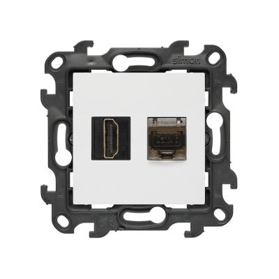 HDMI 2.1 lizdas + kompiuterio lizdas RJ45, kat. 6 (modulis), „Simon 24“, IP20, HDMI standartas: HDMI 2.1