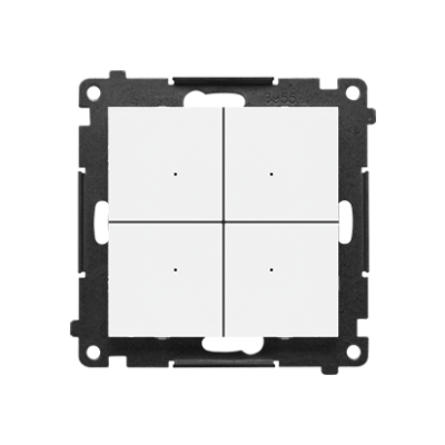 Simon 55 GO quadruple lighting controller with built-in energy measurement, controlled by a smartphone [Wi-Fi] SWITCH Q, 230V, module, black matt