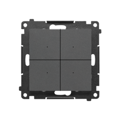 Simon 55 GO quadruple lighting controller with built-in energy measurement, controlled by a smartphone [Wi-Fi] SWITCH Q, 230V, module, graphite mat