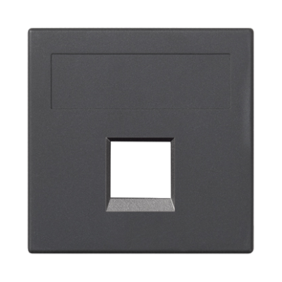 IT/telephone plague, Simon 500, Keystone, Single Without cover Flat Universal, 50×50mm, grey graphite