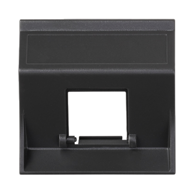 IT/telephone plague, Simon 500, For MD adapters, Single Without cover Angled, 50×50mm, grey graphite