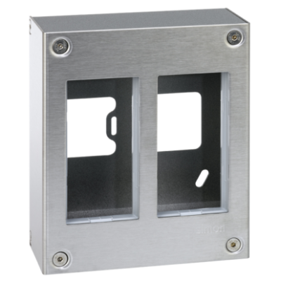 Ant sienos montuojama dėžutė, METAL Simon 500, 2×S500, 4×K45, natūrali spalva