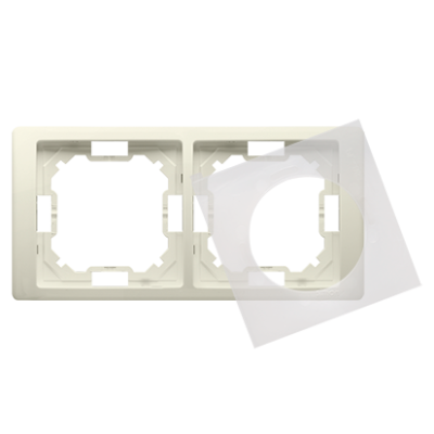 Simon Basic Neos IP44 double frame, beige