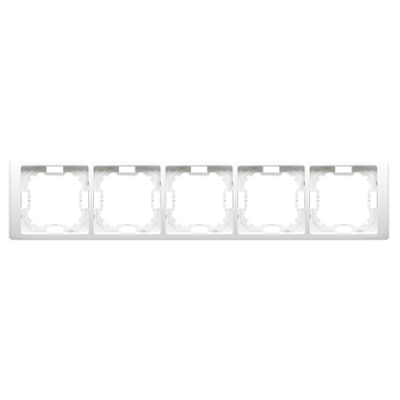 Simon Basic Neos 5 gang frame, white