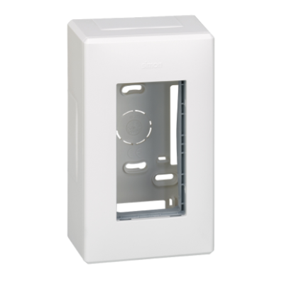 Ant sienos montuojama dėžutė, „Simon 500“, 1×S500, 2×K45, gryna balta (Pure white)