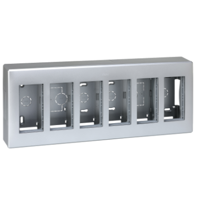 Surface mounted box, Simon 500, 6×S500, 12×K45, aluminum