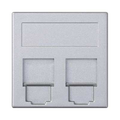 IT/telephone plague, Simon 500, KRONE HK, Double Flat With covers, 50×50mm, aluminum