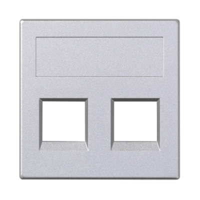IT/telephone plague, Simon 500, NEXANS, Double Without cover Flat, 50×50mm, aluminum