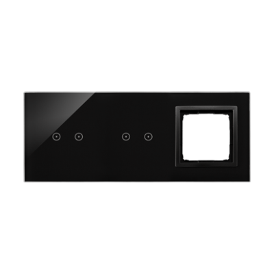 Touch panel 3 modules, Modul 1: 2 horizontal touch fields, Module 2: 2 horizontal touch fields, Module 3: space for Simon 54 module, Fixing: horizontal