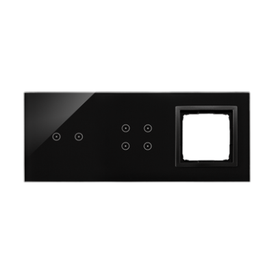 Simon 54 Touch touch panel 3 modules, Modul 1: 2 horizontal touch fields, Module 2: 4 touch fields, Module 3: space for Simon 54 module, Fixing: horizontal, volcanic lava